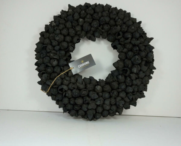 Couronne Türkranz Naturkranz Coco Fruit Trocken Wreath Black 40 ∅