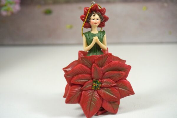 Deko Figur Blumenmädchen Weihnachtssternmädchen zum Hängen