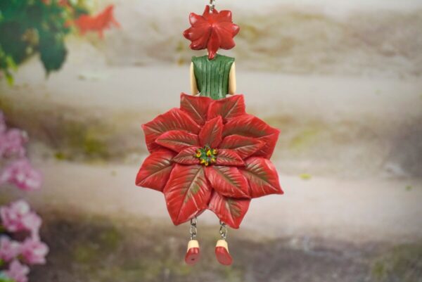 Deko Figur Blumenmädchen Weihnachtssternmädchen zum Hängen