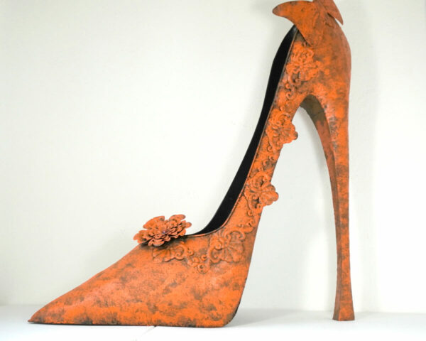 Deko High Heel Schuh Magische Deko XXL Big Orange