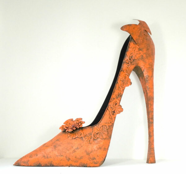 Deko High Heel Schuh Magische Deko XXL Big Orange