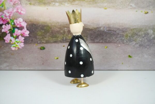 Pape Deko Figur Blechpuppe Kleiner König Silber Gold Black