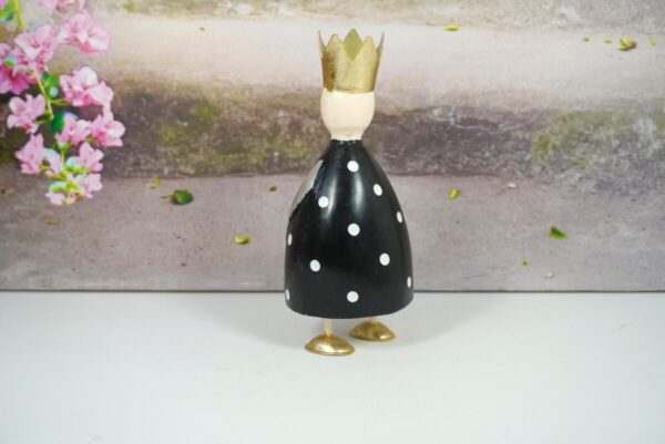 Pape Deko Figur Blechpuppe Kleiner König Silber Gold Black