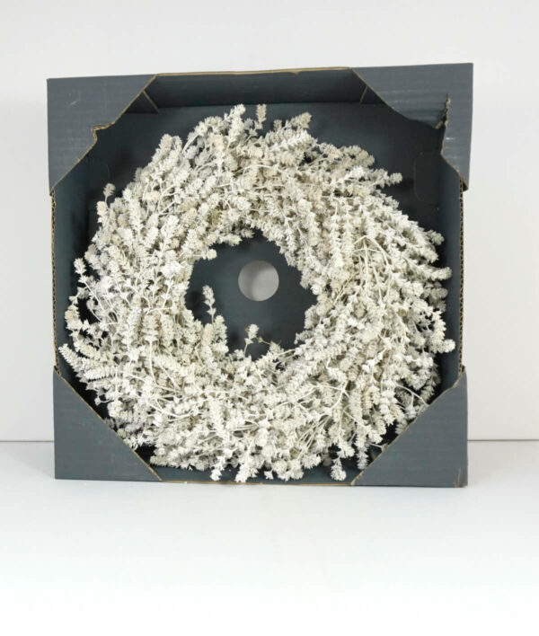 Türkranz Naturkranz Leinenkraut Misty Weiß Trocken 35 ∅