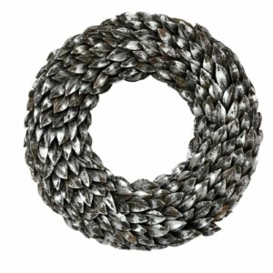 Dekokranz Naturkranz Tischkranz Aride Trocken Silber Schwarz 31cm ∅