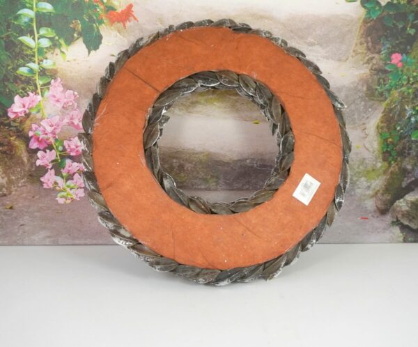 Dekokranz Naturkranz Tischkranz Aride Trocken Silber Schwarz 31cm ∅
