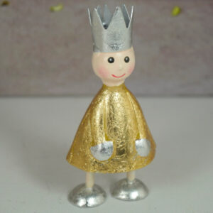 Pape Deko Figur Blechpuppe Litte King Silber Gold