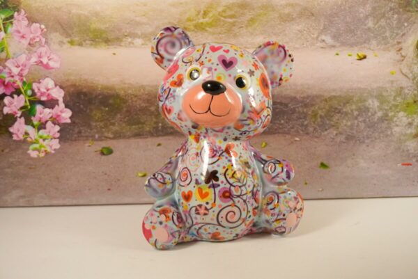 Pomme Pidou Spardose Money Bank Teddy Toto Bleu Herzchen