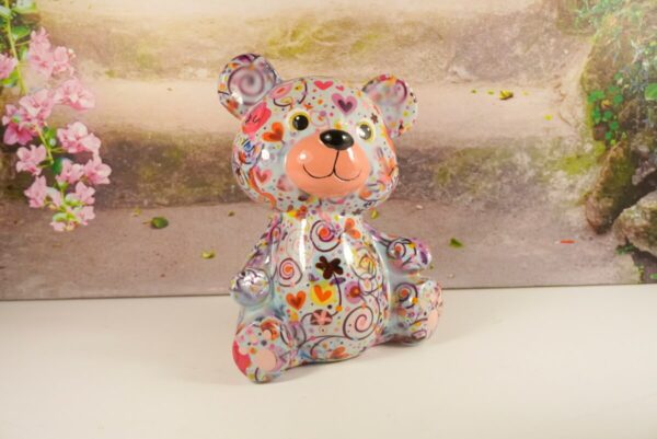 Pomme Pidou Spardose Money Bank Teddy Toto Bleu Herzchen