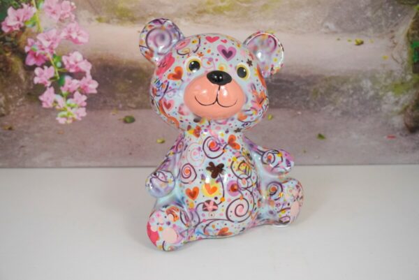 Pomme Pidou Spardose Money Bank Teddy Toto Bleu Herzchen