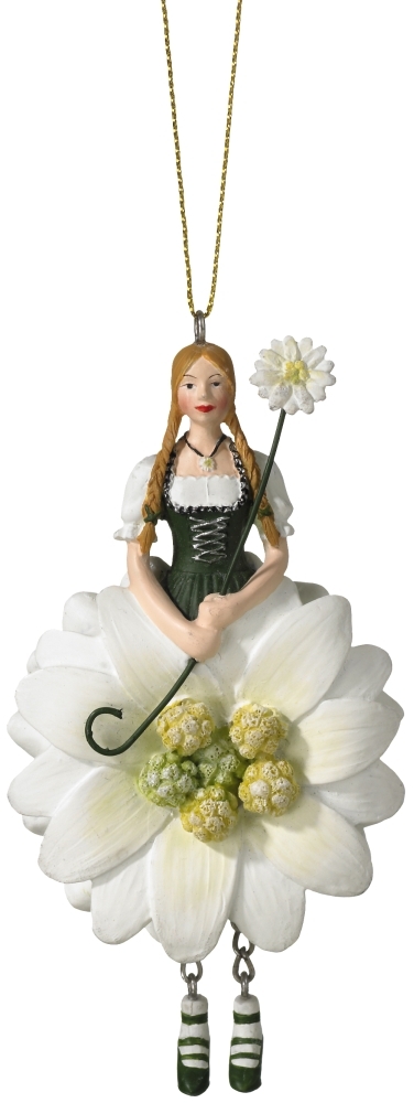 Deko Figur Blumenmädchen Edelweißmädchen zum Hängen