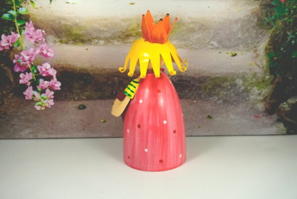 Deko Figur Dekoration Blechpuppe Little König Rosa mit Herz Rot