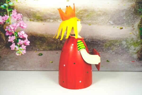 Deko Figur Dekoration Blechpuppe Little König mit Herz Rot