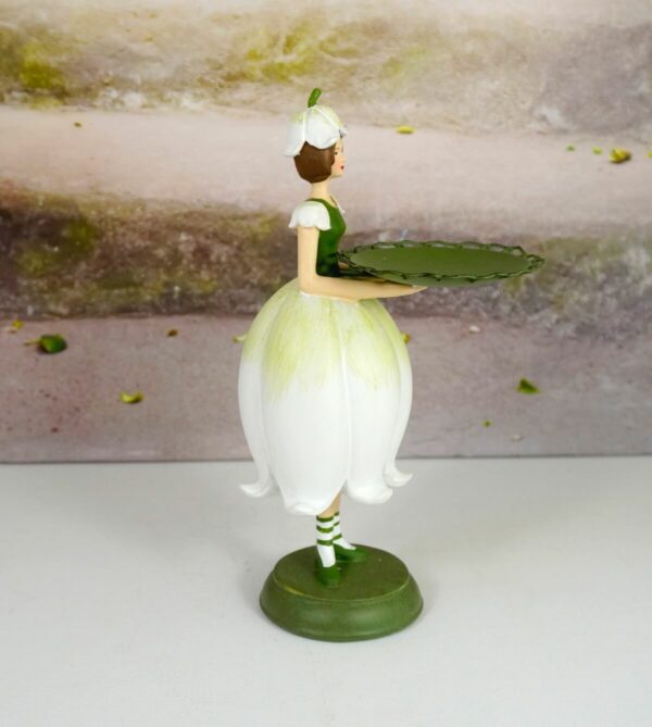 Dekofigur Teelichthalter Blumenmädchen Maiglöckchenmädchen