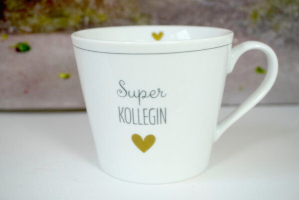 Krasilnikoff Kaffeebecher Henkelbecher Super Kollegin