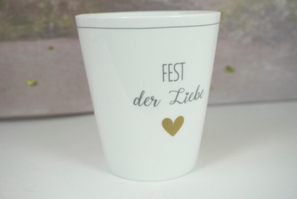 Krasilnikoff Kaffeebecher Sprüche Tasse Mug Cup Fest der Liebe