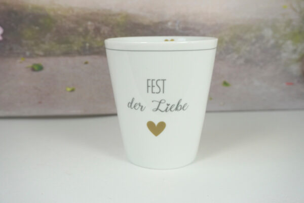 Krasilnikoff Kaffeebecher Sprüche Tasse Mug Cup Fest der Liebe