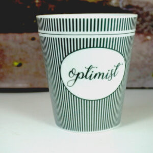 Krasilnikoff Kaffeebecher Sprüche Tasse Mug Cup Optimist