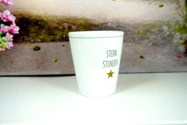 Krasilnikoff Kaffeebecher Sprüche Tasse Mug Cup Stern Stunden