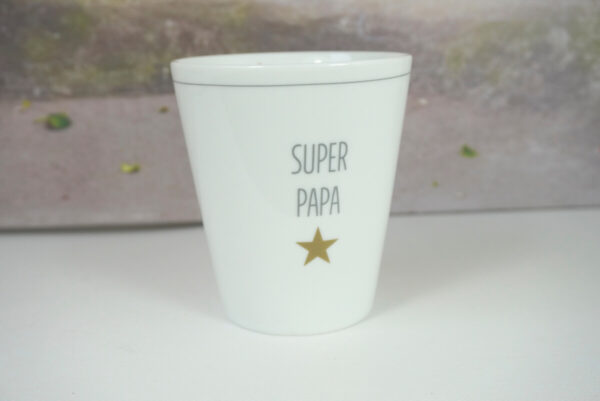 Krasilnikoff Kaffeebecher Sprüche Tasse Mug Cup Super Papa