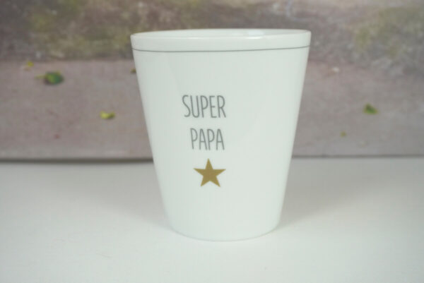 Krasilnikoff Kaffeebecher Sprüche Tasse Mug Cup Super Papa