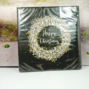 PPD Servietten Always Creative Happy Christmas White Wreath