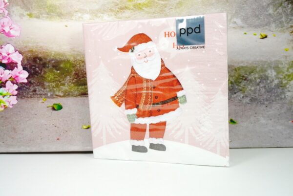 PPD Servietten Always Creative Ho Ho Ho Santa in rose