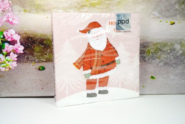 PPD Servietten Always Creative Ho Ho Ho Santa in rose