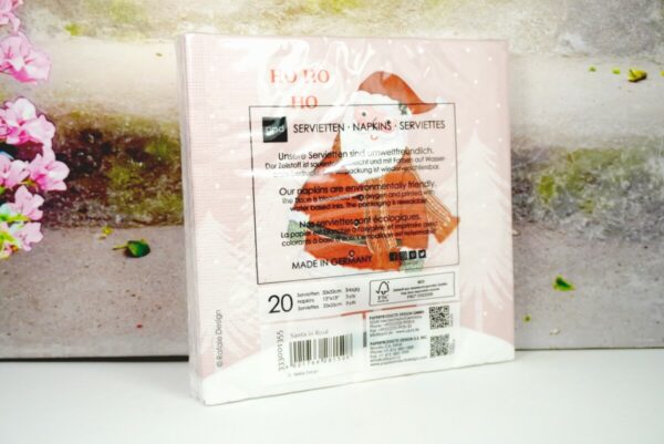 PPD Servietten Always Creative Ho Ho Ho Santa in rose
