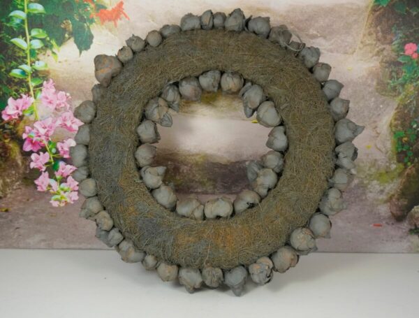 Couronne Türkranz Naturkranz Coco Fruit Trocken Wreath Grey 30 ∅