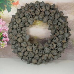 Couronne Türkranz Naturkranz Coco Fruit Trocken Wreath Grey 30 ∅