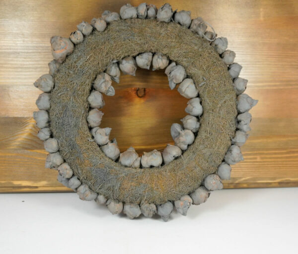 Couronne Türkranz Naturkranz Coco Fruit Trocken Wreath Grey 30 ∅