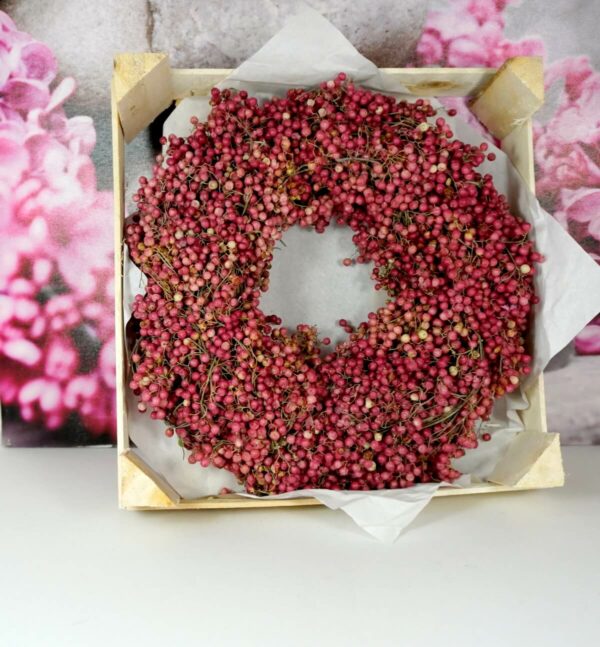 Deko Naturkranz Pfefferbeerenkranz Pepperberry Kranz 30cm ∅