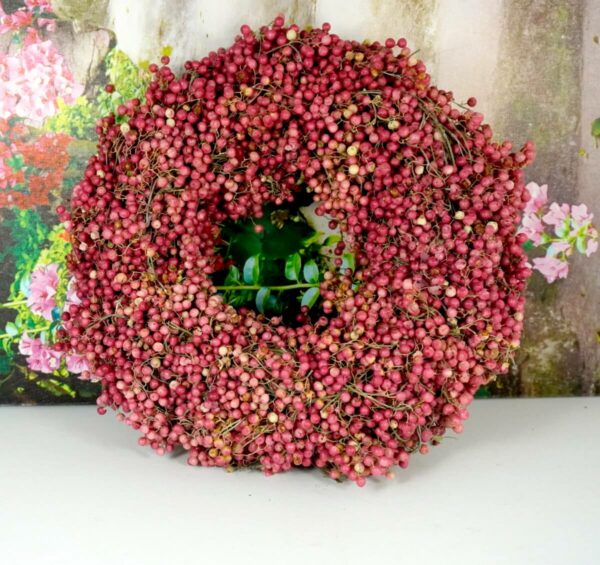 Deko Naturkranz Pfefferbeerenkranz Pepperberry Kranz 30cm ∅