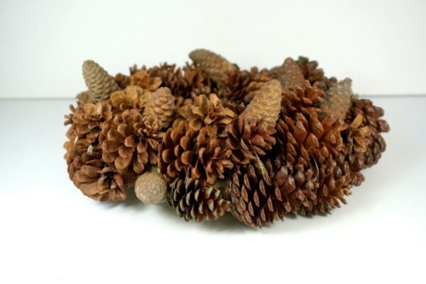 Deko Naturkranz Tischkranz Herbstkranz Zapfen Mix Natur 28 cm ∅