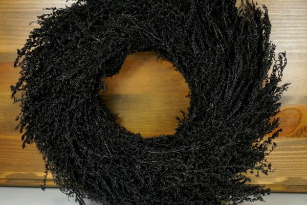 Deko Naturkranz Tischkranz Solidago wreath black 28cm ∅