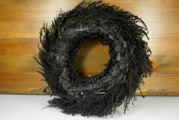 Deko Naturkranz Tischkranz Solidago wreath black 28cm ∅