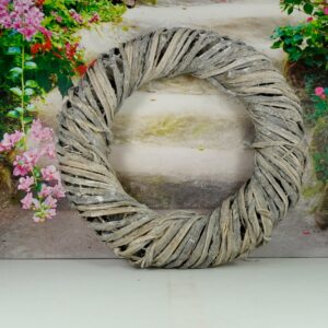 Deko Naturkranz Wurzelkranz Wandkranz Äste gewickelt 35cm ∅