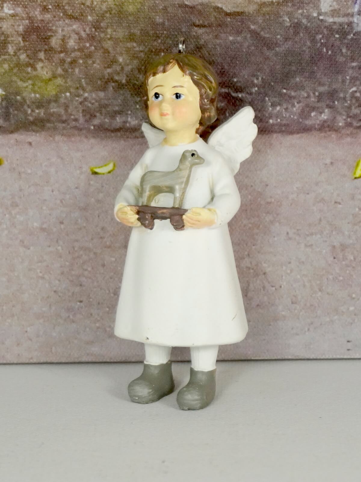 Dekofigur Schutzengel Engel Mädchen Aufhänger Marie Weiss mit