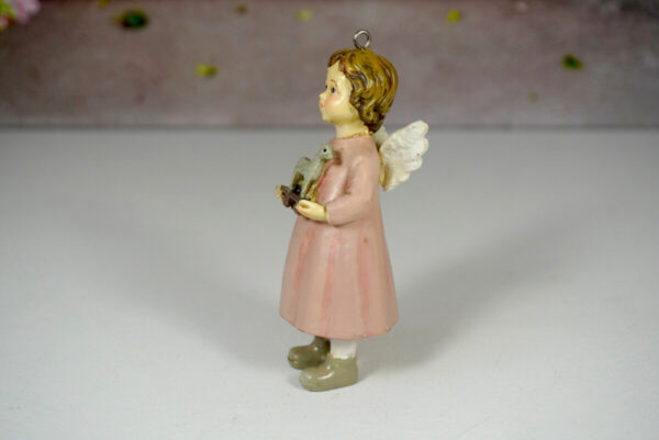 Dekofigur Schutzengel Engel Mädchen Mina Rosa mit Pferdchen 10,5 cm