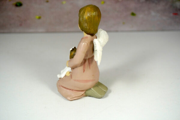 Dekofigur Schutzengel Engel Mädchen Sana Rosa mit Püppchen 10,5 cm