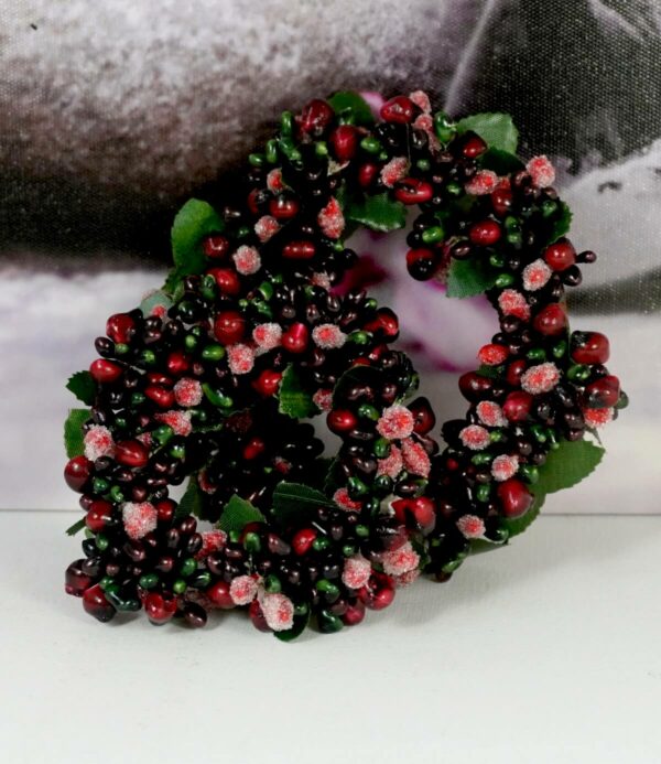 Dekokranz Tischkranz Kunststoff Kerzenkränzchen Sweet Berry 12,5 cm ∅