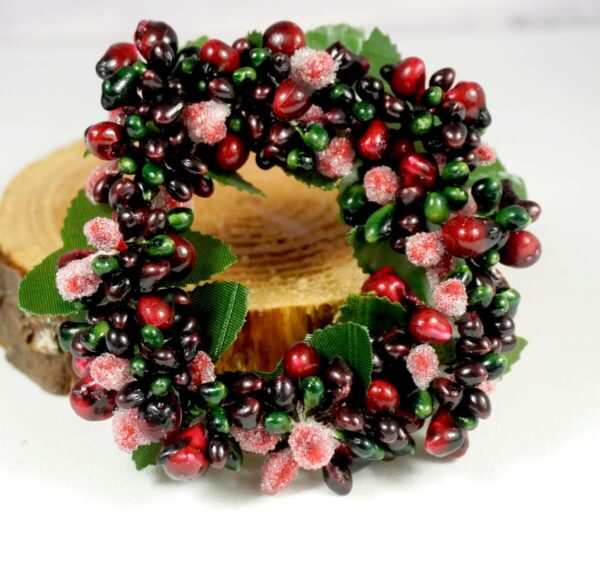 Dekokranz Tischkranz Kunststoff Kerzenkränzchen Sweet Berry 12,5 cm ∅