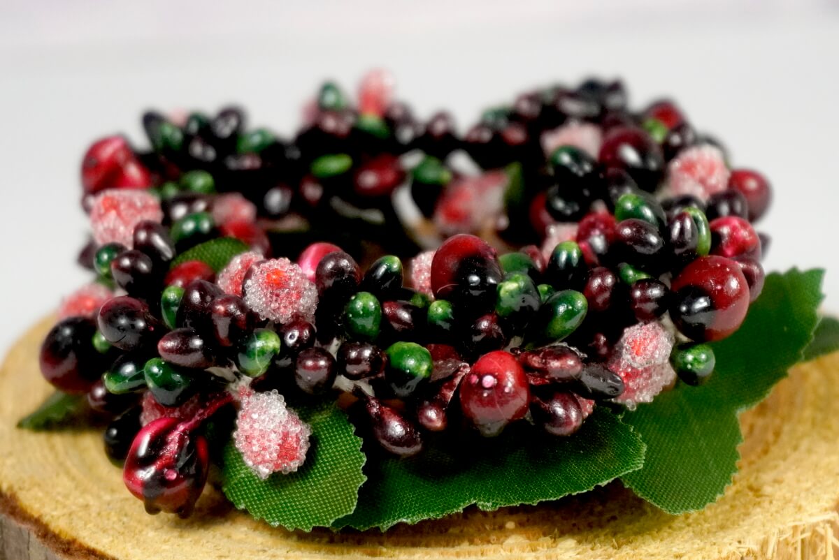 Dekokranz Tischkranz Kunststoff Kerzenkränzchen Sweet Berry 9 cm ∅ -  Elfengarten Dormagen