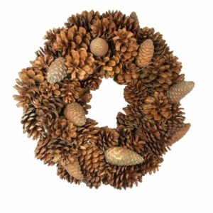 Deko Naturkranz Tischkranz Herbstkranz Zapfen Mix Natur 28 cm ∅