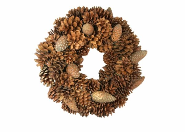 Deko Naturkranz Tischkranz Herbstkranz Zapfen Mix Natur 28 cm ∅