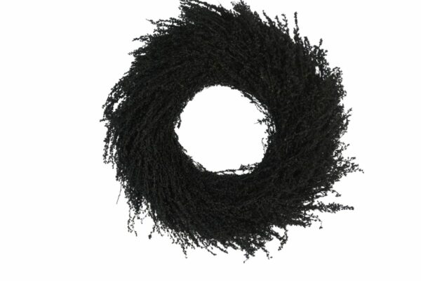 Deko Naturkranz Tischkranz Solidago wreath black 28cm ∅