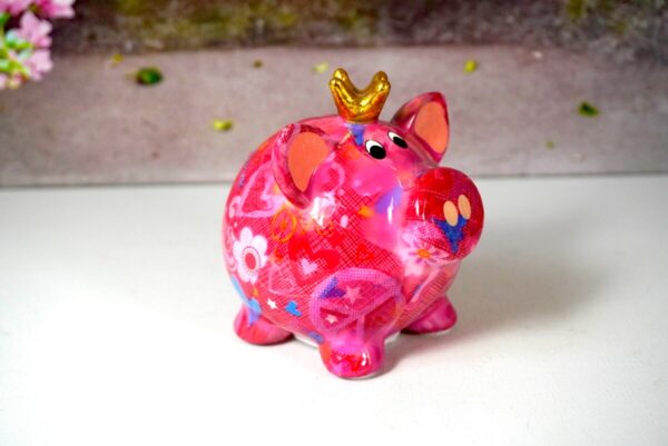 Pomme Pidou Money Bank Spardose Rosie Petit Pink Heart