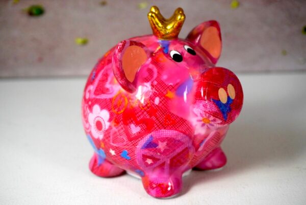 Pomme Pidou Money Bank Spardose Rosie Petit Pink Heart