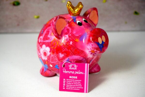Pomme Pidou Money Bank Spardose Rosie Petit Pink Heart